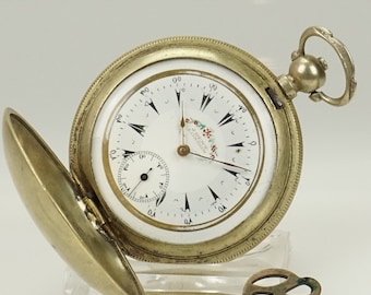 Working DENT LONDON Ottomann Empire Pocket Watch Fullhunter Vintage Antique Men&#39;s Mechanical no fusee duplex chronometer wristwatch RAR