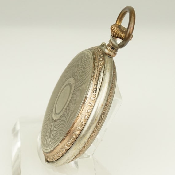 Working Solid Silver SWISS Pocket Watch Men's no … - image 5