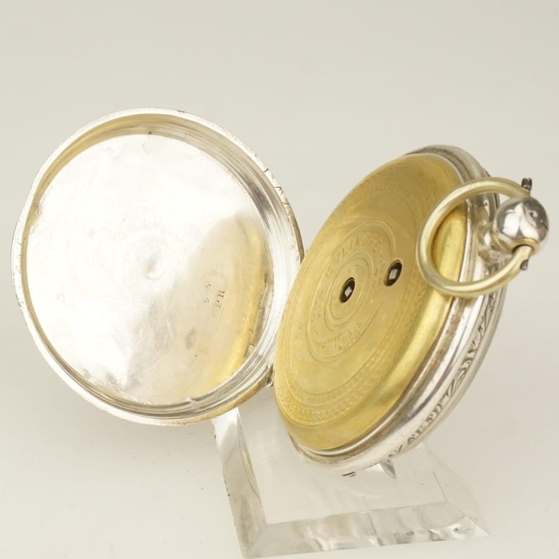 Antique Swiss Solid Silver Pocket Watch, Key-wound Mechanical - Etsy