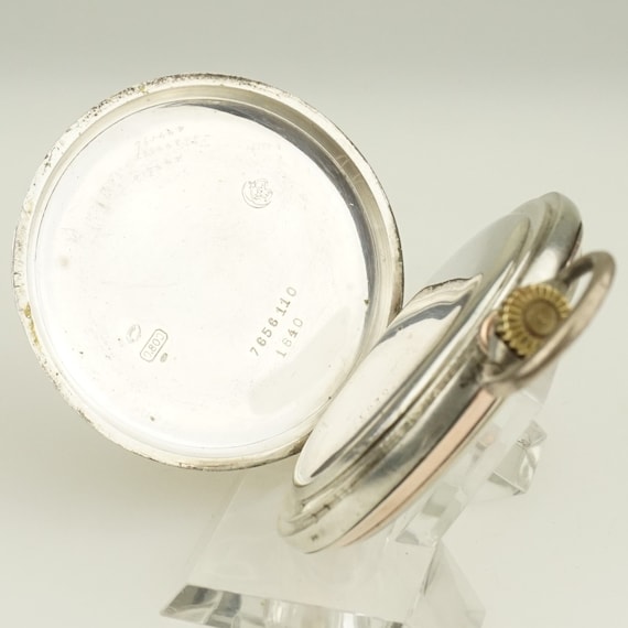 Working CYMA Solid Silver Pocket Watch, Swiss Mad… - image 7