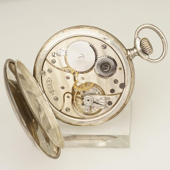 Working! DOXA Solid Silver Pocket Watch Men's no … - image 9