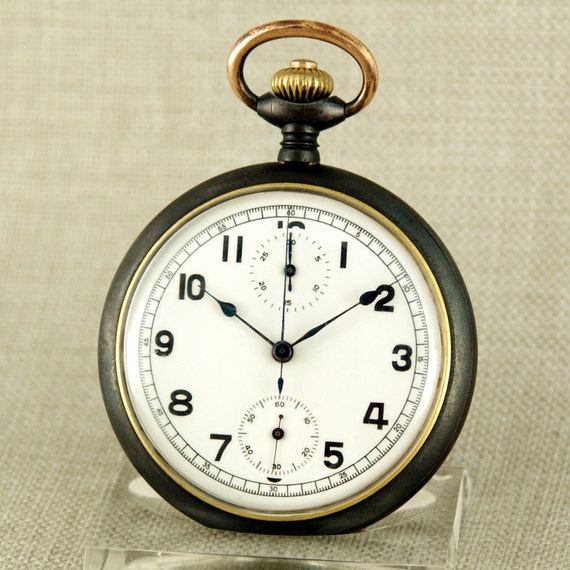 Working CHRONOGRAPH Z.Perrenoud Pocket Watch Art Deko Antique Men's no fusee duplex chronometer wristwatch complication repeater RAR