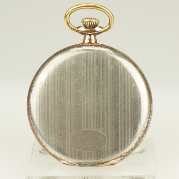 Working ZENTRA Pocket Watch Men's no fusee duplex chr… Gem