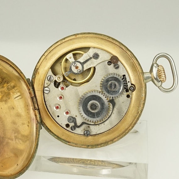 Working SOLORA Antique Pocket Watch Men's Mechani… - image 7