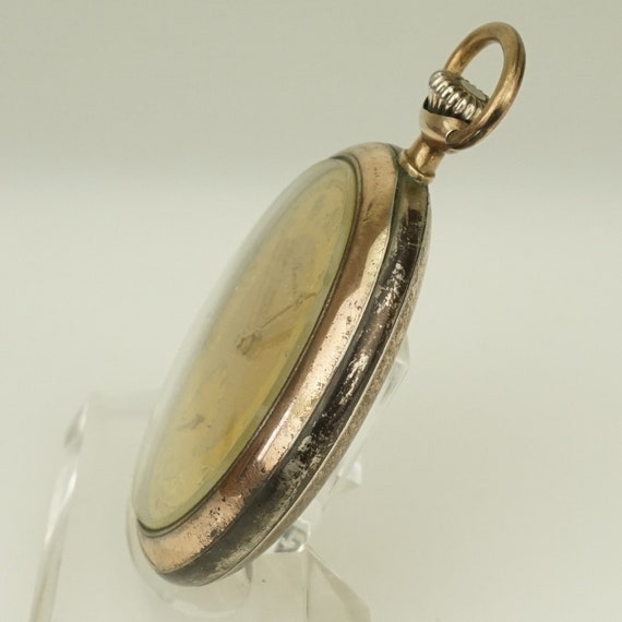 Working REVUE Solid Silver Swiss Made Pocket Watc… - image 4