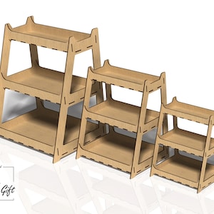 Display stand - holder - Stander - Laser cut file - DXF, SVG, CDR - 3mm, 4mm and 6mm