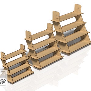 Display stand - holder - Laser cut file - Table Display - DXF, SVG, CDR - 3mm and 4mm
