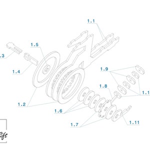 Scooter Motorcycle 3D puzzle Laser cut file DXF SVG CDR image 7