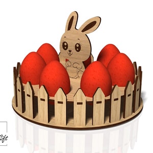 Easter box - Egg holder - Easter decoration - Laser cut file - DXF, SVG, CDR - 3mm and 4mm