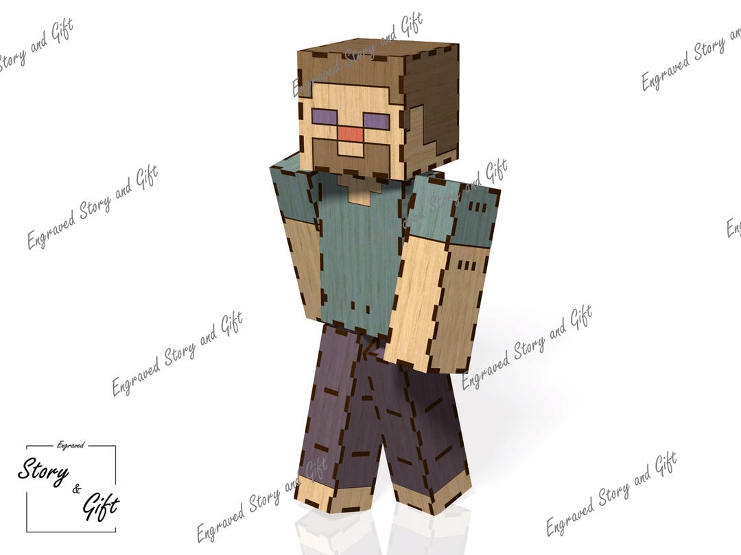 Cube Man Figurine – Superhero Miner - Laser Cut Files (digital Download ...