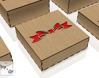 Gift box, boxes, flower box  - Laser cut file - DXF, SVG, CDR - 3mm and 4mm