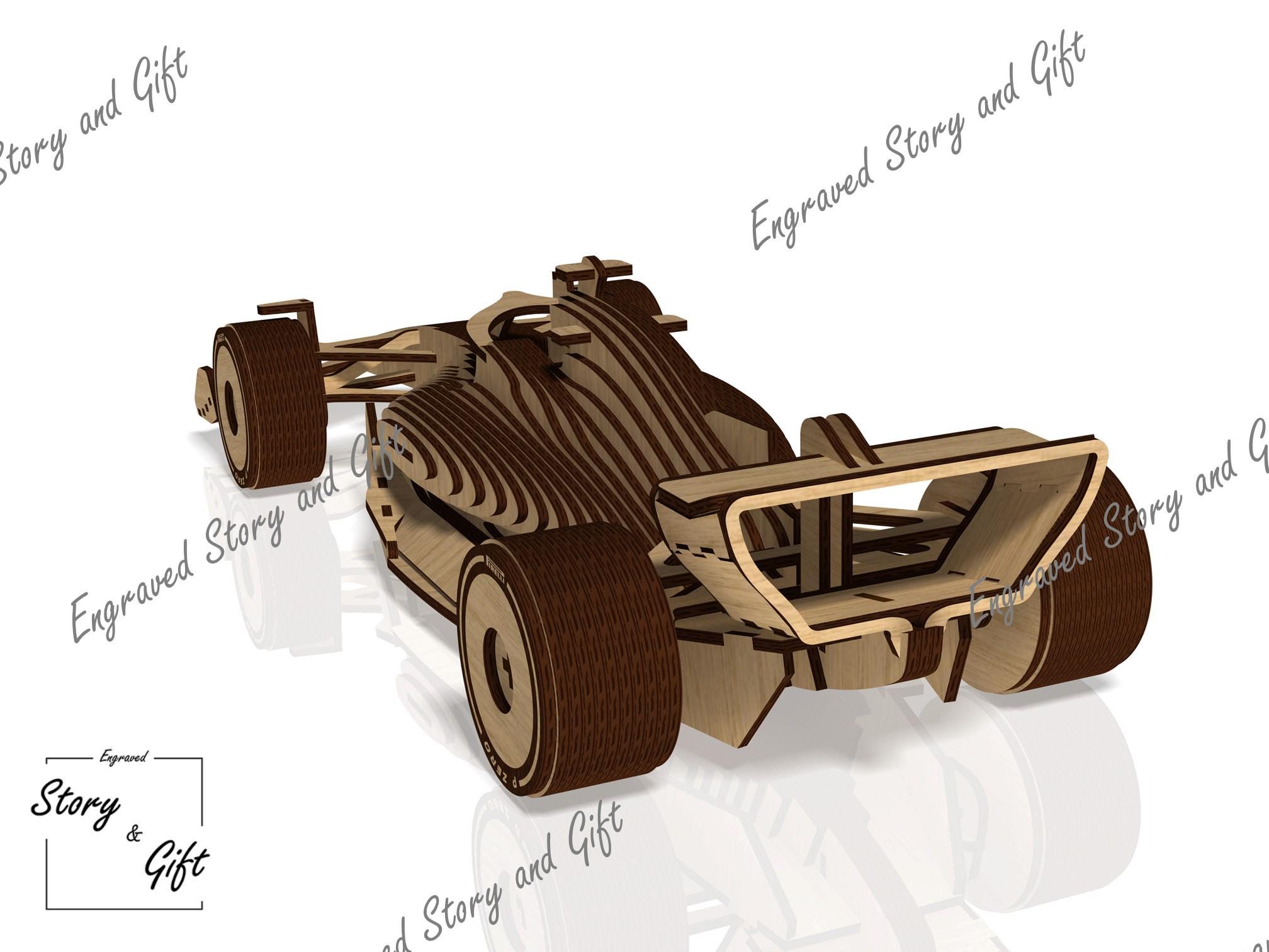 F1 Car, Sport 1 Car, 3D Car, 3D Puzzle - Laser Cut File