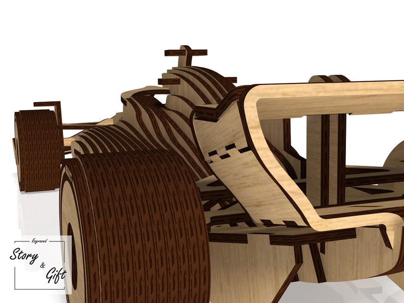 F1 Car Sport 1 Car 3D Car 3D Puzzle Laser Cut File DXF Etsy