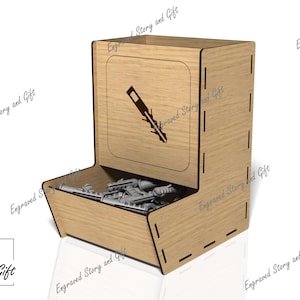 Box, Wood box, Organizer, Storage rack - Laser cut- digital file - DXF - SVG - CDR - 3mm, 4mm