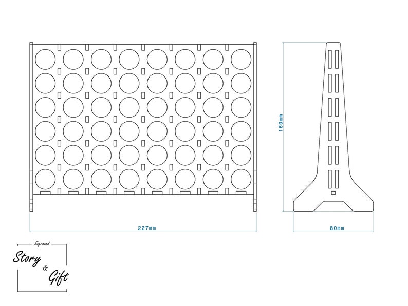 Connect Four Game Laser Cut Files Digital File DXF SVG Etsy