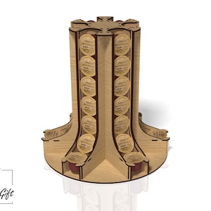 Coffee capsule support, coffee holder, laser cut file - DXF - SVG - CDR