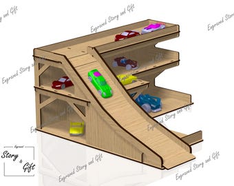 Car Garage - Ramp Track for Hot Wheels - Laser Cut Files (Digital Download)