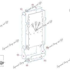 May include: A laser cut wooden dartboard with a target and three darts. The dartboard is assembled from multiple pieces and is ready to be put together.