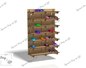 Car Shelf – Toy Car Organizer - Laser Cut Files (Digital Download)