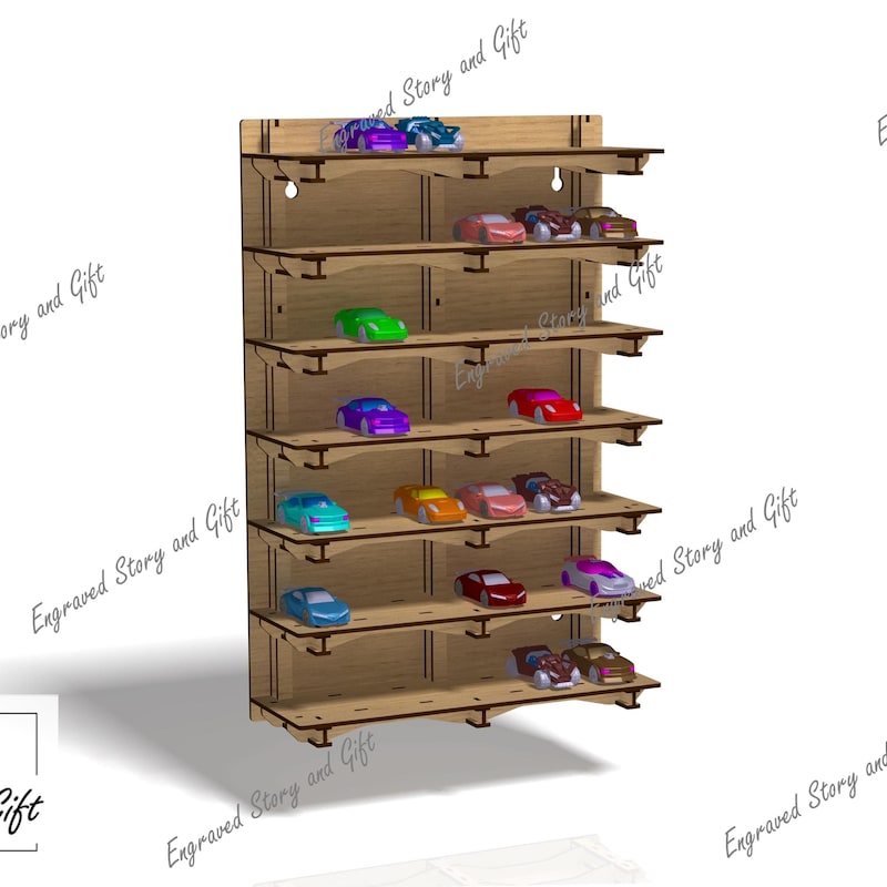 KB Tools Vetrina Per Hot Wheels Con Copertura Trasparente - Scaffale Per Giocattoli Con 60 Scomparti - Robusta Scatola Di Stoccaggio In Plastica - Design Moderno E Colori Bianco - Foto 14