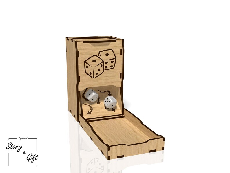 Folding Dice Dice Tower Roll Dice Laser Cut File DXF Etsy