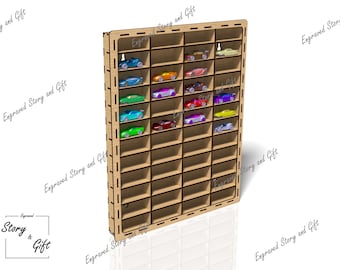 Toy Car Organizer - Hot wheels stand  - Laser Cut Files (Digital Download)