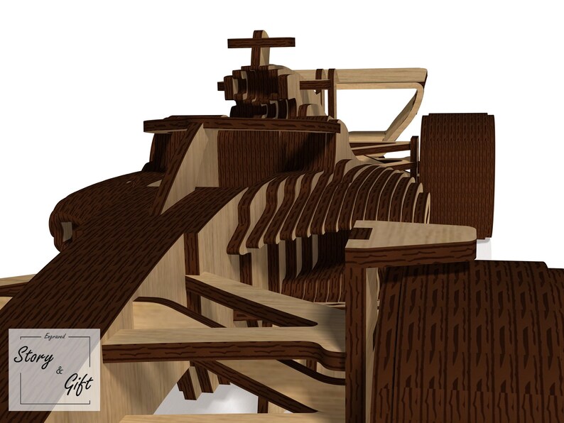 F1 Car Sport 1 Car 3D Car 3D Puzzle Laser Cut File DXF Etsy