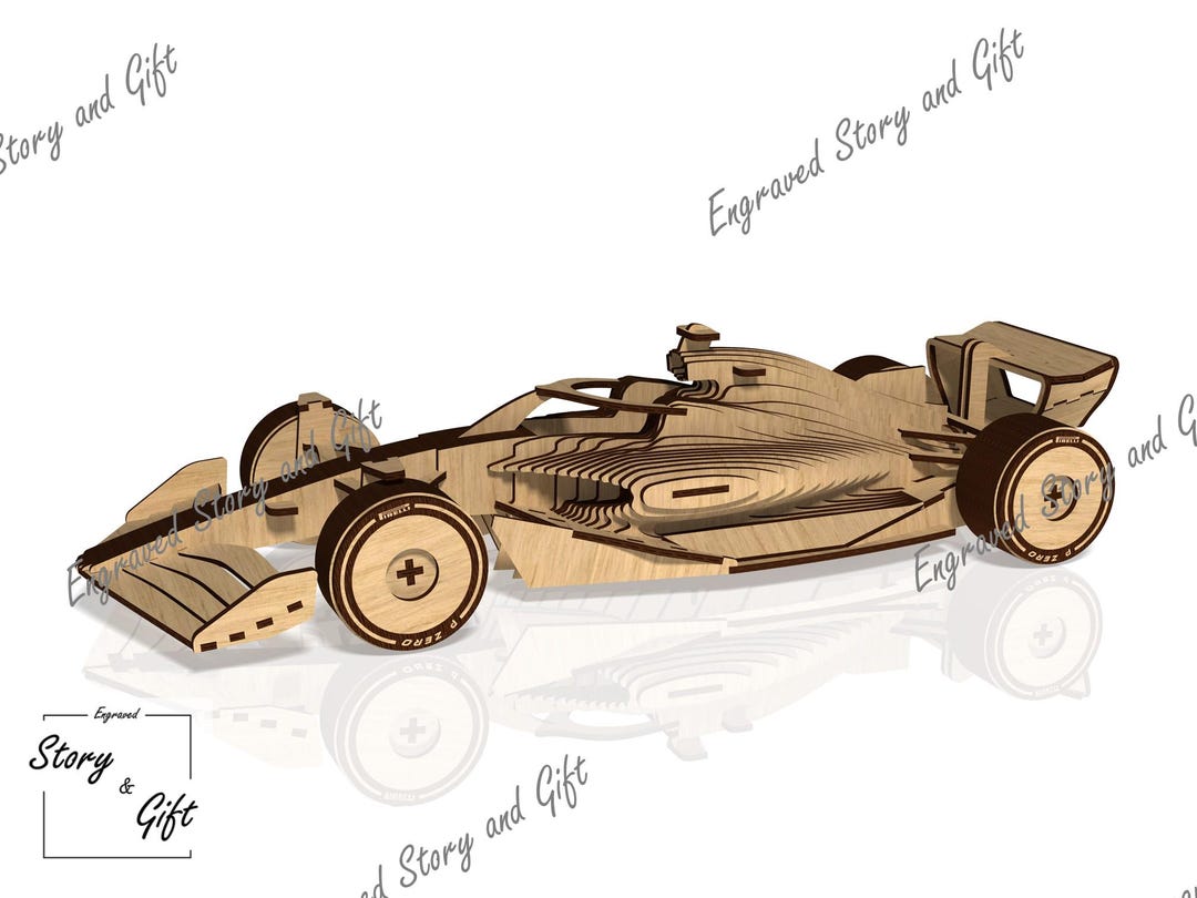 F1 Car, Sport 1 Car, 3D Car, 3D Puzzle - Laser Cut File