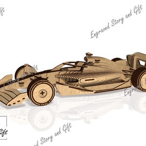 F1 car, Sport 1 car, 3D car, 3D puzzle - Laser cut file - DXF - SVG - CDR