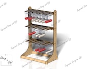 Keychain Stand, Display Stand, Stander - Laser cut- digital file - DXF - SVG - CDR - 3mm, 4mm