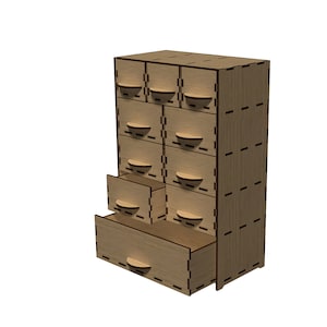 Organizer drawer, storage, storage drawer - Laser cut- digital file - DXF - SVG - CDR