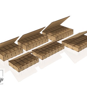 Organizer Box, Boxes, storage box, storage rack - Laser cut- digital file - DXF - SVG - CDR
