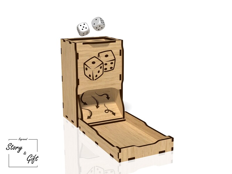 Folding Dice Dice Tower Roll Dice Laser Cut File DXF Etsy