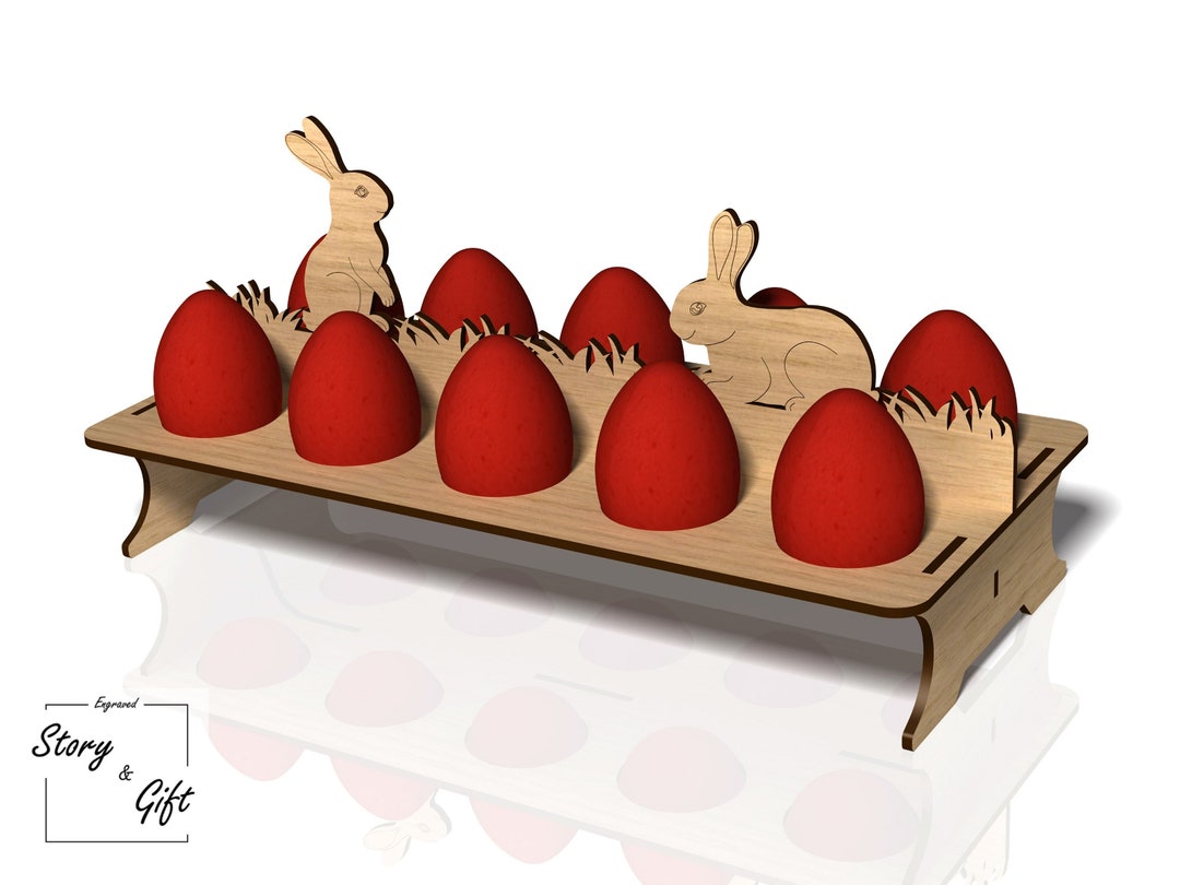 Easter Box - Egg Holder - Easter Decoration - Laser Cut File - DXF, SVG ...