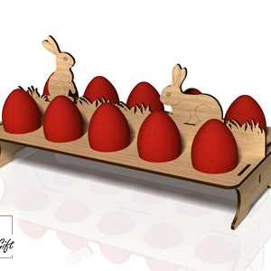 Easter box - Egg holder - Easter decoration - Laser cut file - DXF, SVG, CDR - 3mm and 4mm