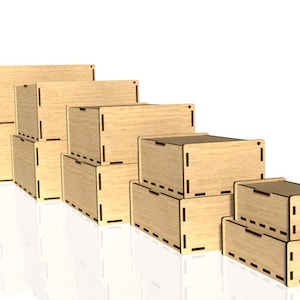 Box, Boxes, storage box, storage rack - DXF, SVG, CDR - Laser cut file - 3mm and 4mm
