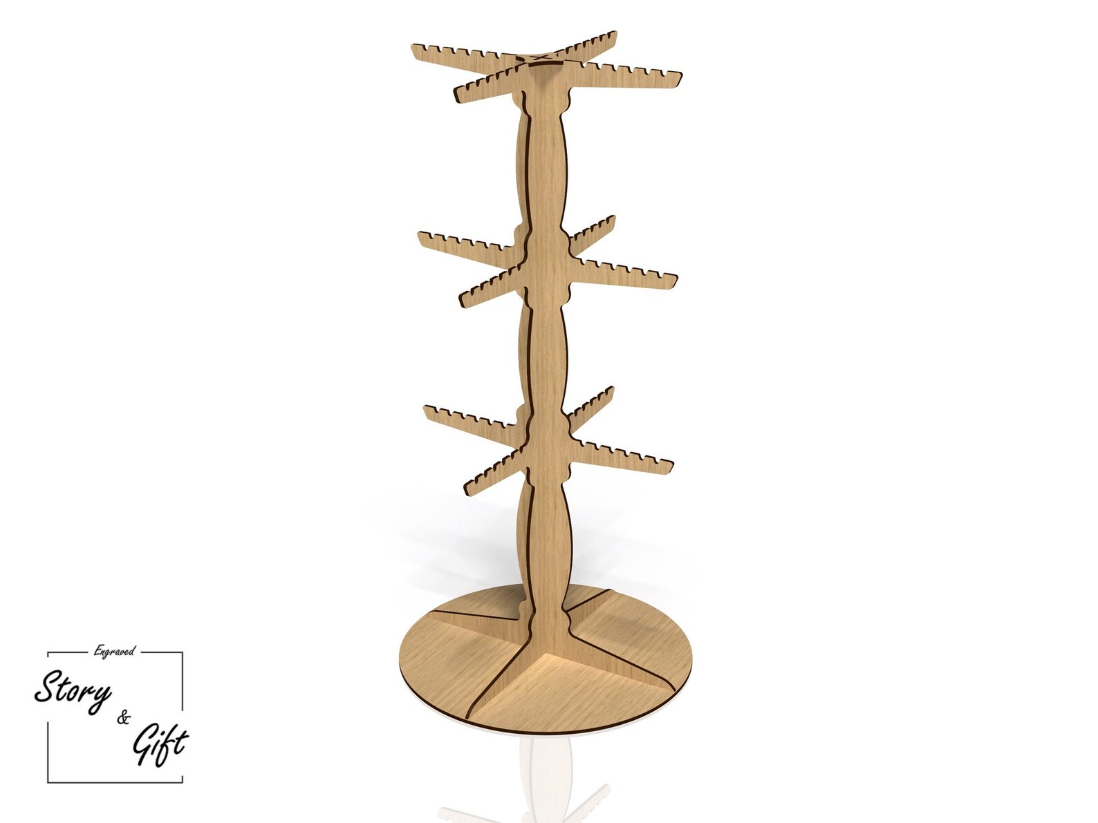 Keychain Stand Display Stand Stander Laser Cut Digital Etsy