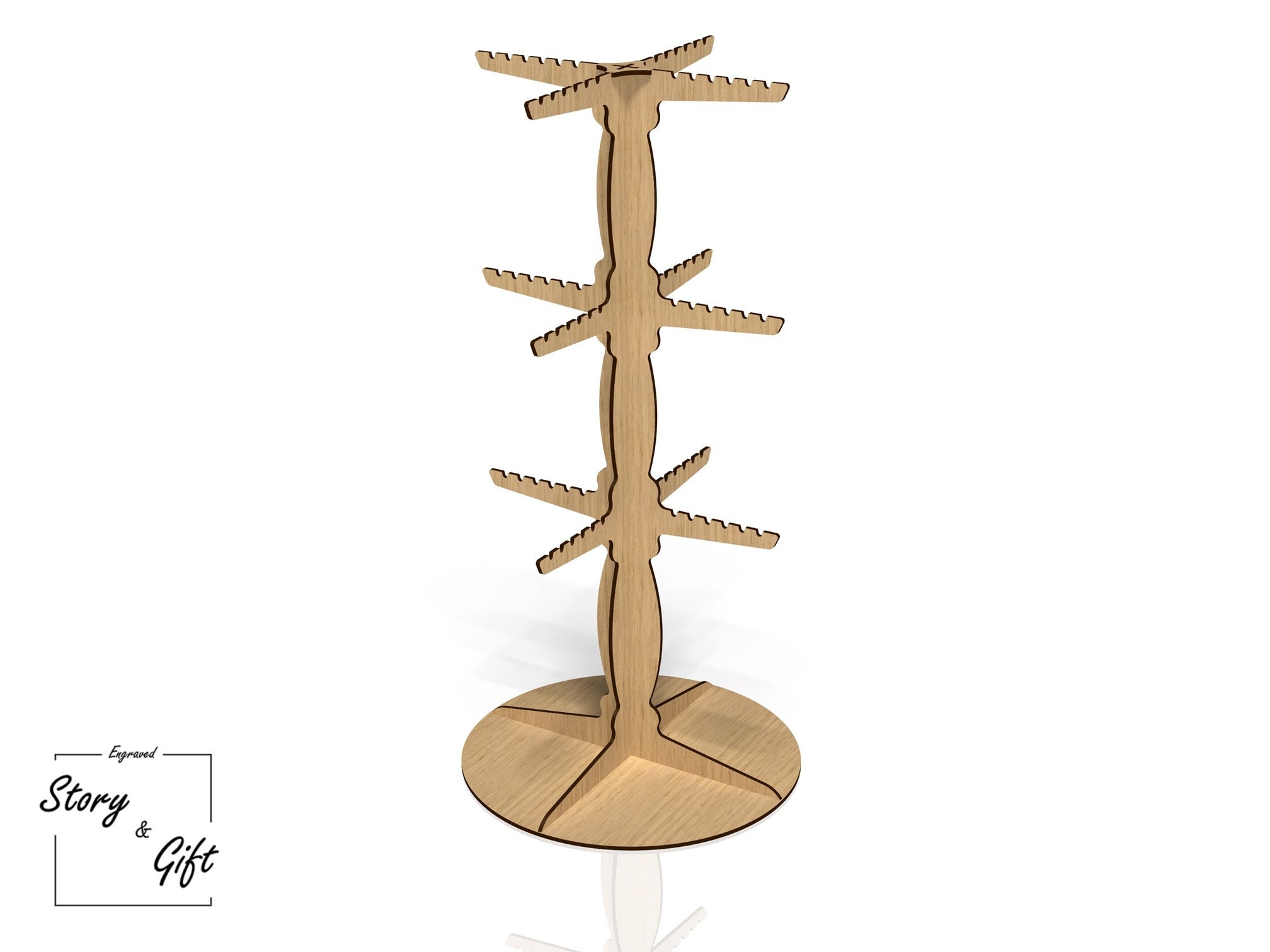 Keychain Stand Display Stand Stander Laser Cut Digital Etsy