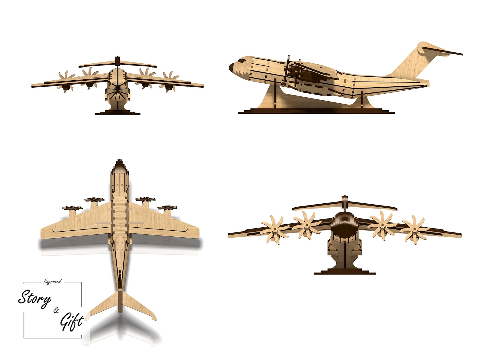 Plane Dxf File Airplane Airbus Wood Toy Laser Cut File DXF SVG - Etsy