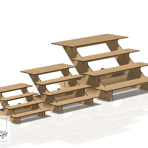 Display stand - holder - Laser cut file - DXF, SVG, CDR - 3mm and 4mm