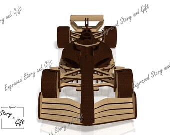 F1 Car, Sport 1 Car, 3D Car, 3D Puzzle - Laser Cut File