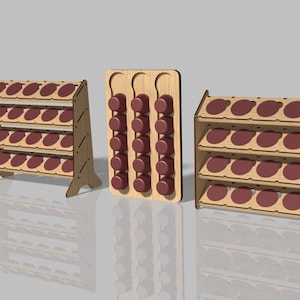 Soporte de cápsulas de café - tipo 3 - corte láser - archivo digital - DXF - SVG - CDR