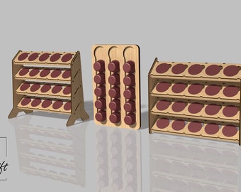 Kaffeekapsel Stütze - 3 Typ - Laser cut - digitale Datei - DXF - SVG - CDR