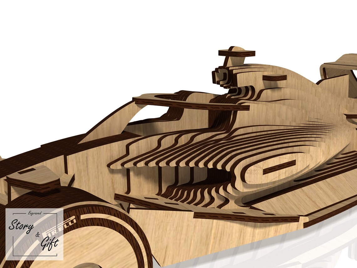 F1 Car Sport 1 Car 3D Car 3D Puzzle Laser Cut File DXF Etsy