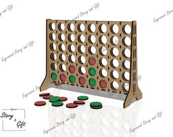 Four in a row board game – Laser Cut Files (Digital Download)
