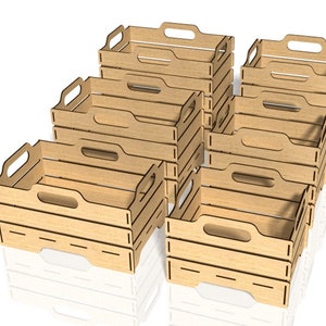Box, storage box, storage rack - Laser cut- digital file - DXF - SVG - CDR