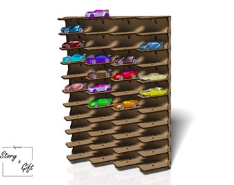 Toy Car Organizer - Hot Wheels Display - Laser Cut Files (Digital Download)