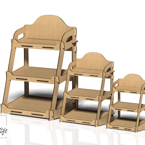 Displaystandaard - houder - Stander - Lasergesneden bestand - DXF, SVG, CDR - 3 mm, 4 mm en 6 mm