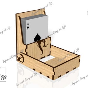 Playing cards holder - Poker cards - Tarot card - wooden playing cards - DXF, SVG, CDR - Laser cut file - 3mm; 1/8inch and 4mm