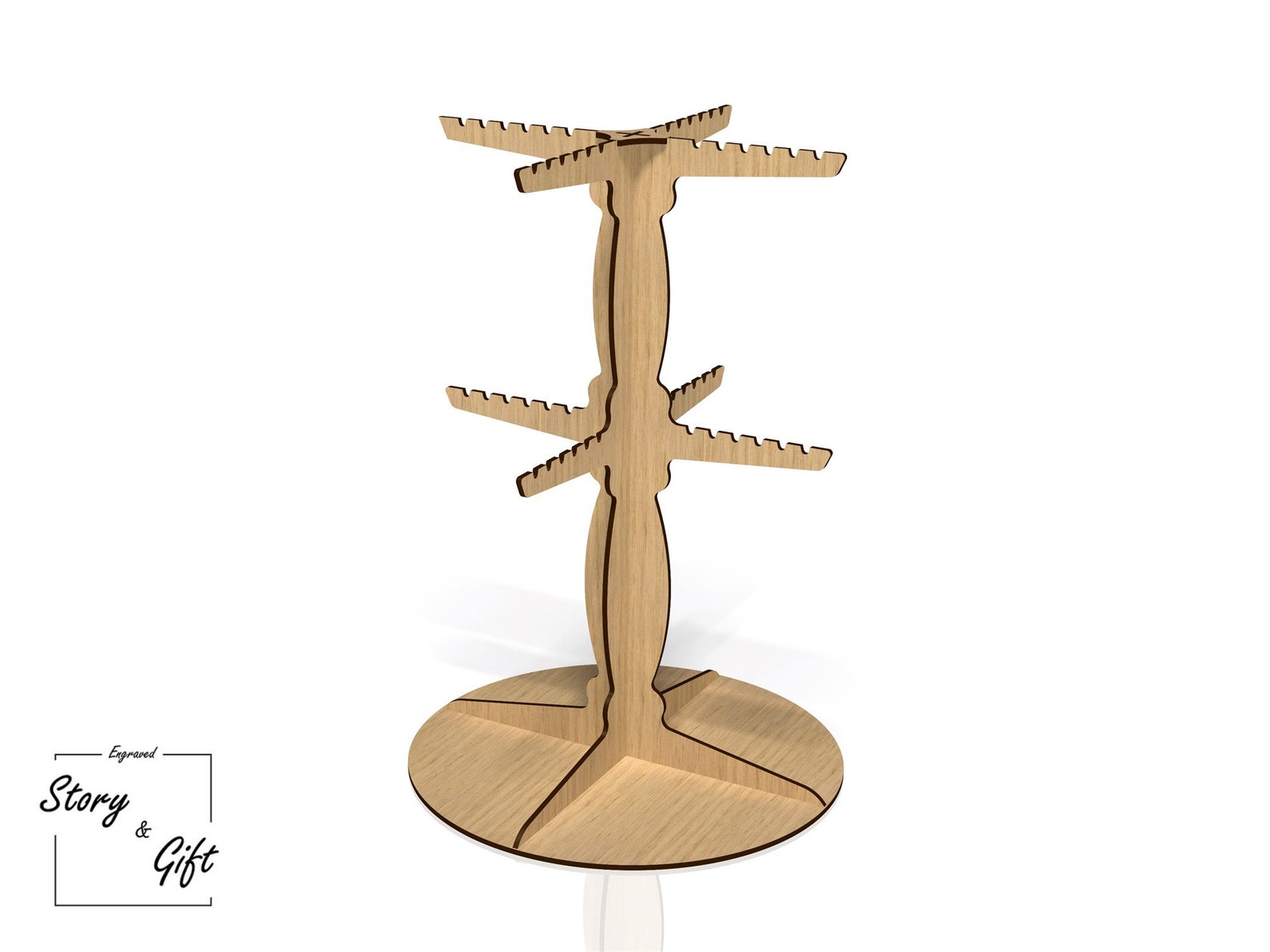 Keychain Stand Display Stand Stander Laser Cut Digital Etsy